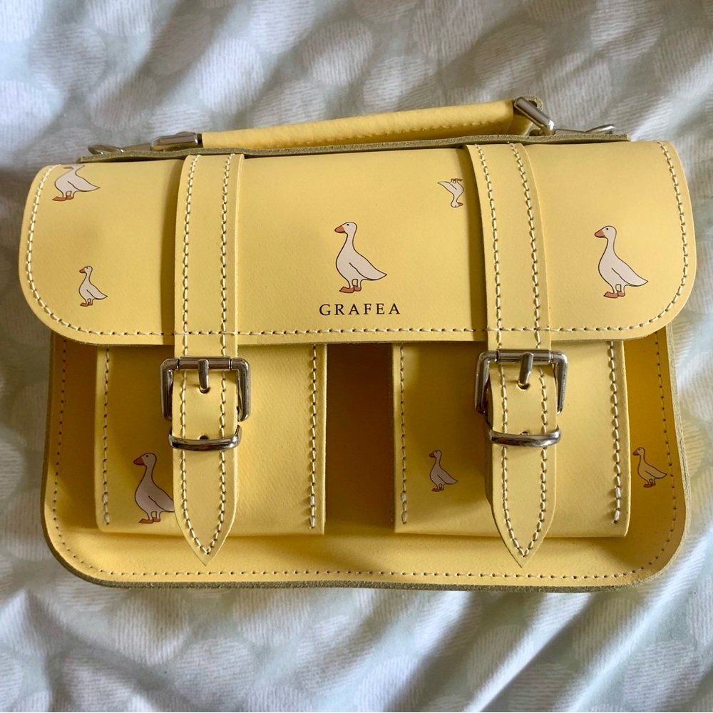 Grafea Yellow Goose Crossbody Bag Real Leather